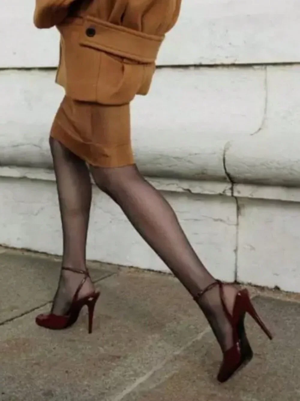 Burgundy Elegant Women's Square Toe High Heels